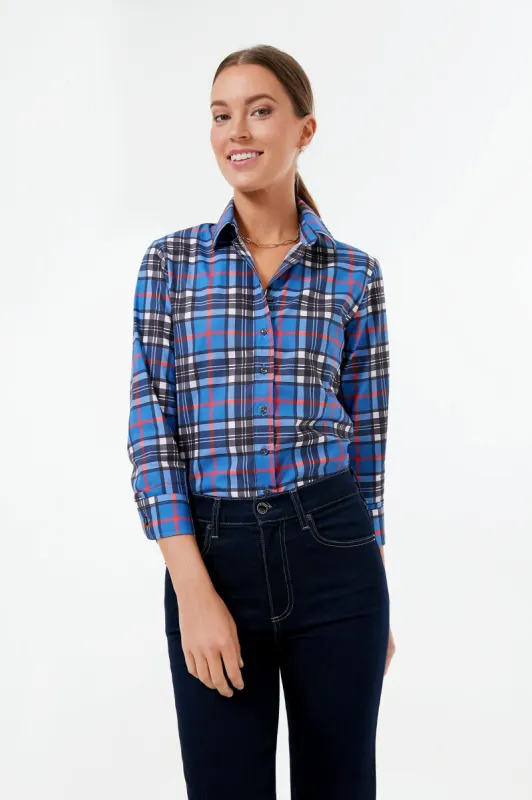 Exclusive Blue and Black Plaid Icon Shirt sold by Tuckernuck
