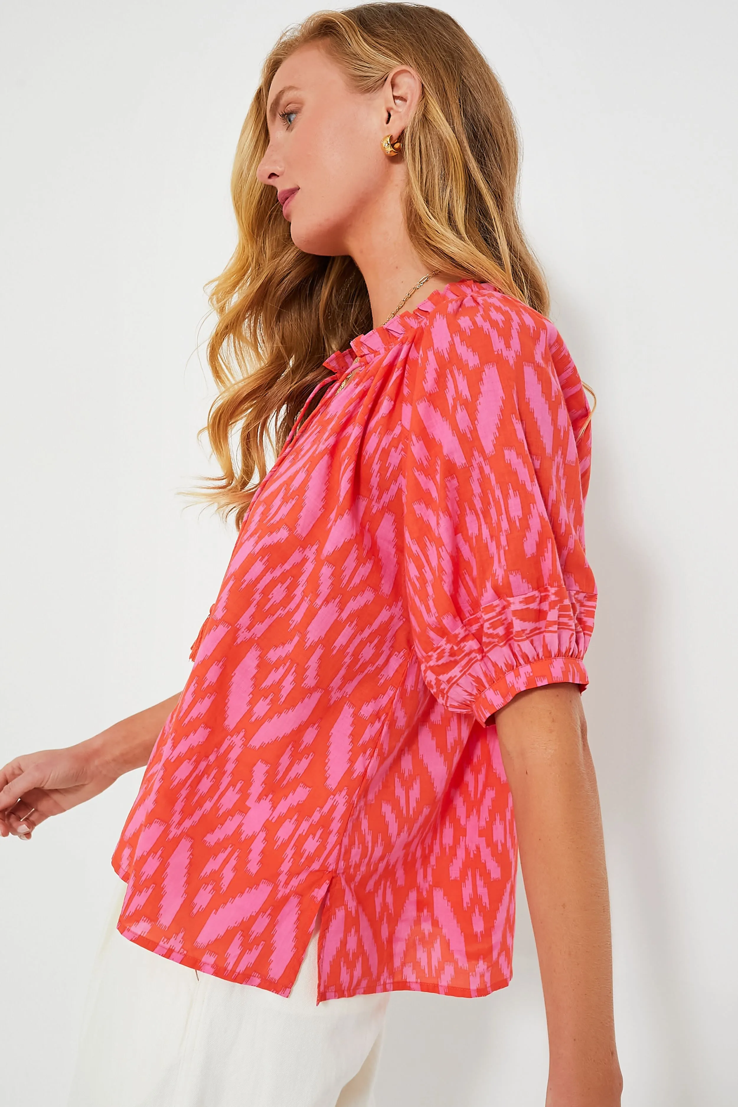 Jaipur Ikat Print Malinda Blouse sold by Tuckernuck product image thumbnail 3