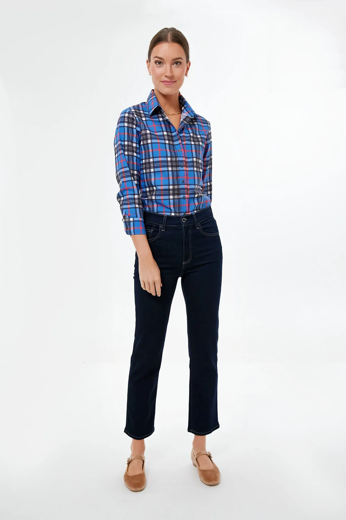Exclusive Blue and Black Plaid Icon Shirt sold by Tuckernuck product image thumbnail 5