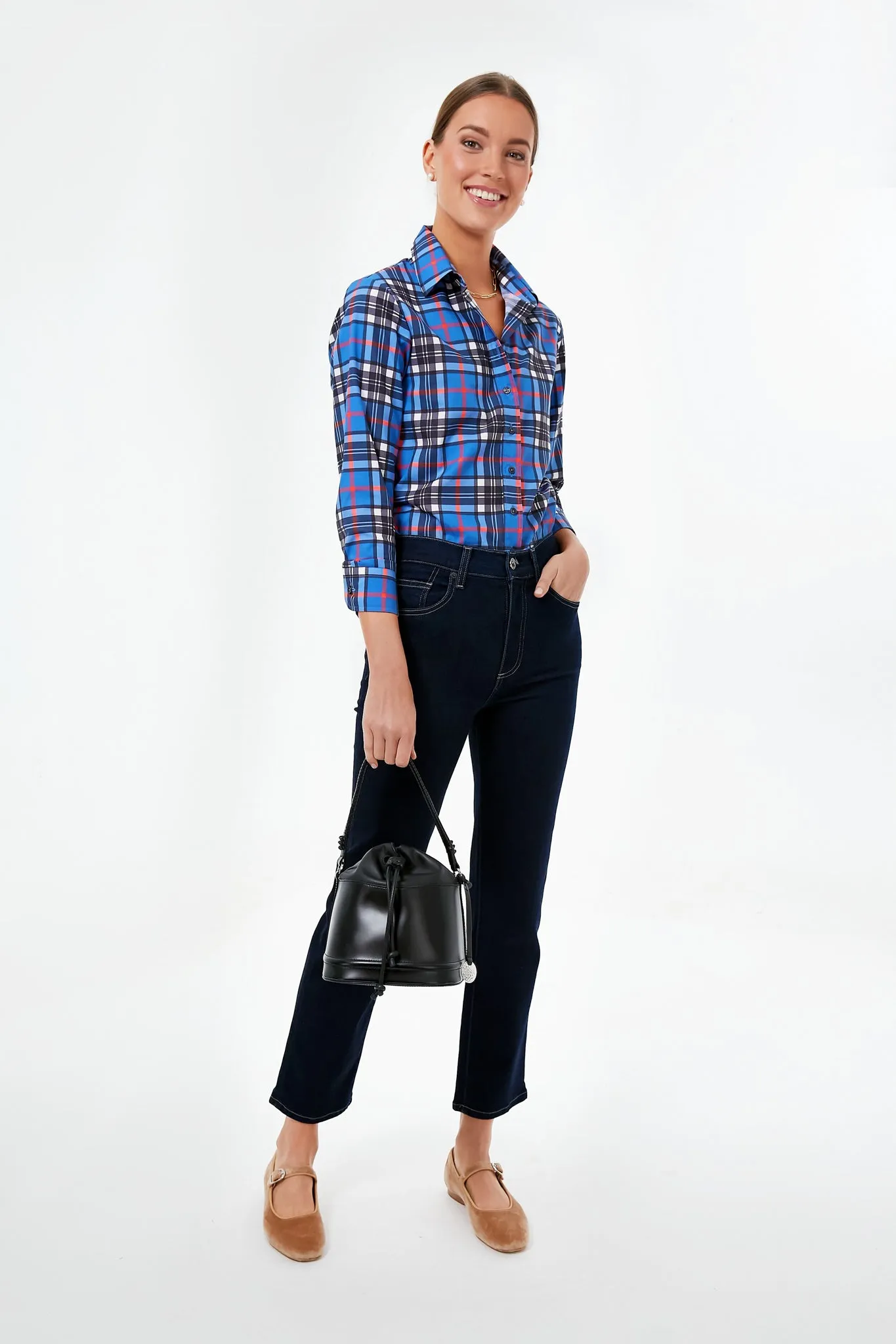 Exclusive Blue and Black Plaid Icon Shirt sold by Tuckernuck product image thumbnail 2