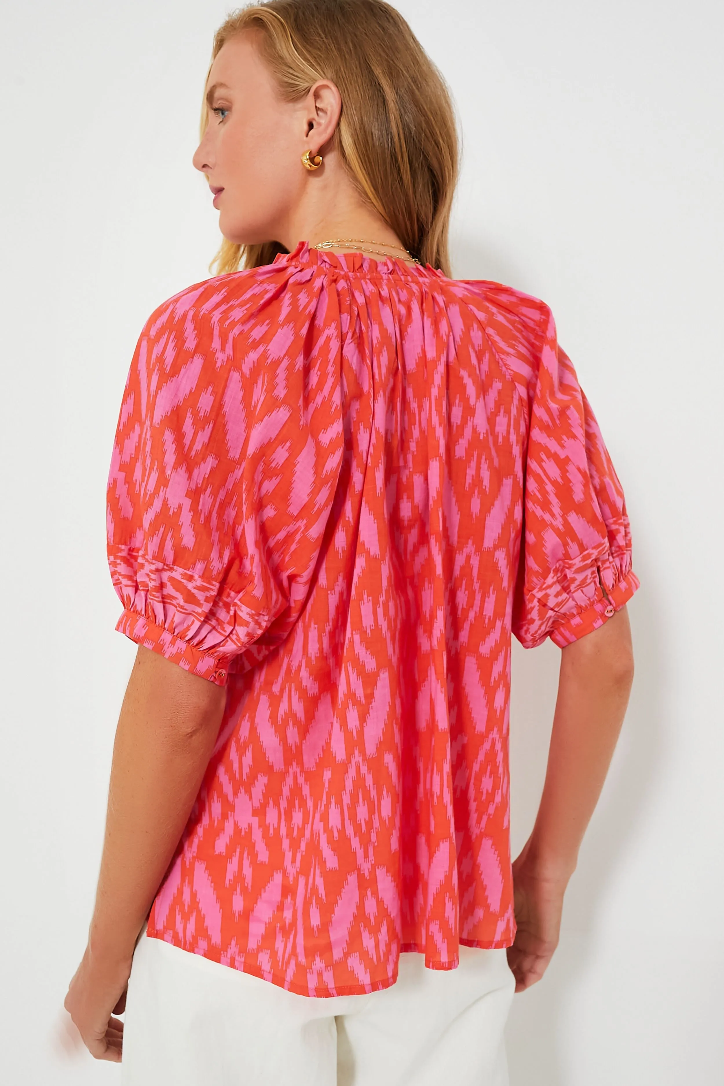 Jaipur Ikat Print Malinda Blouse sold by Tuckernuck product image thumbnail 4
