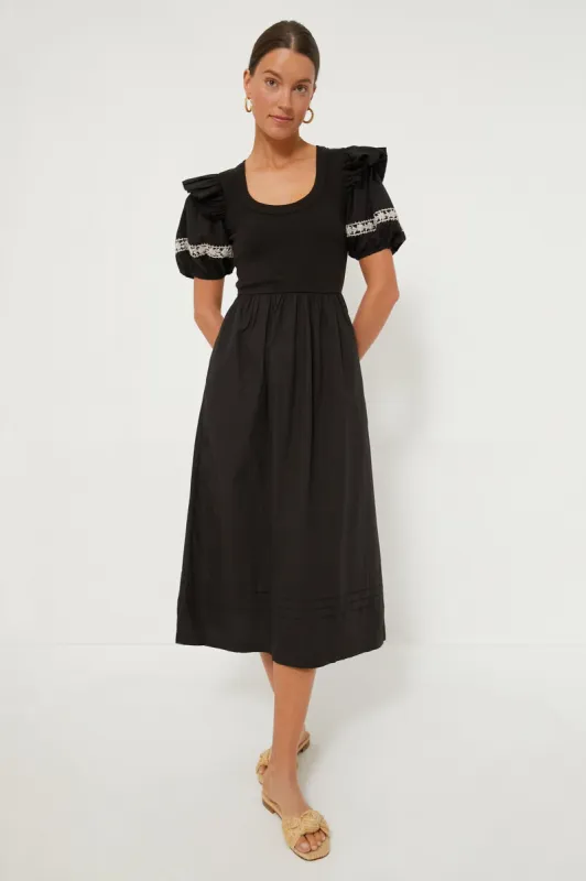 Black Selma Midi Dress sold by Tuckernuck