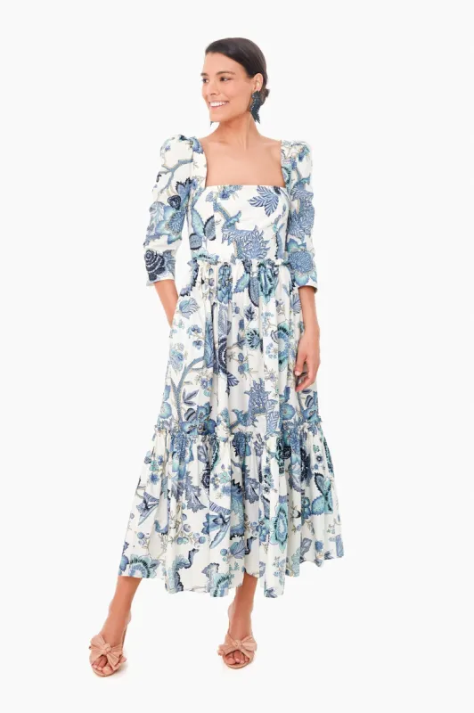 Jacobean Blue Blue Hill Dress sold by Tuckernuck