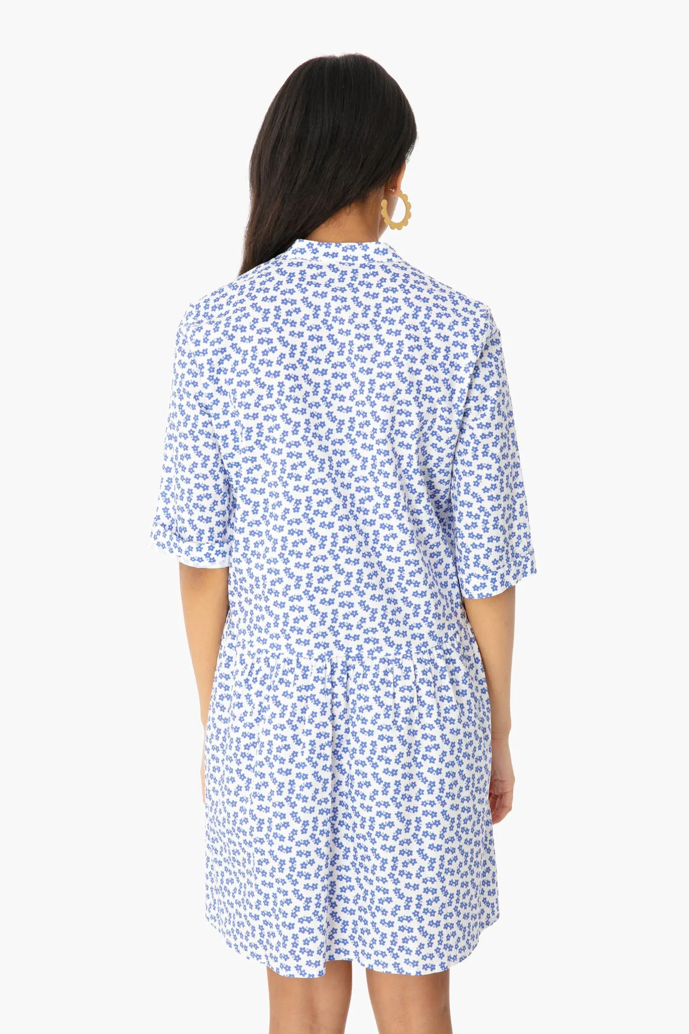 Ditsy Royal Shirt Dress sold by Tuckernuck product image thumbnail 4
