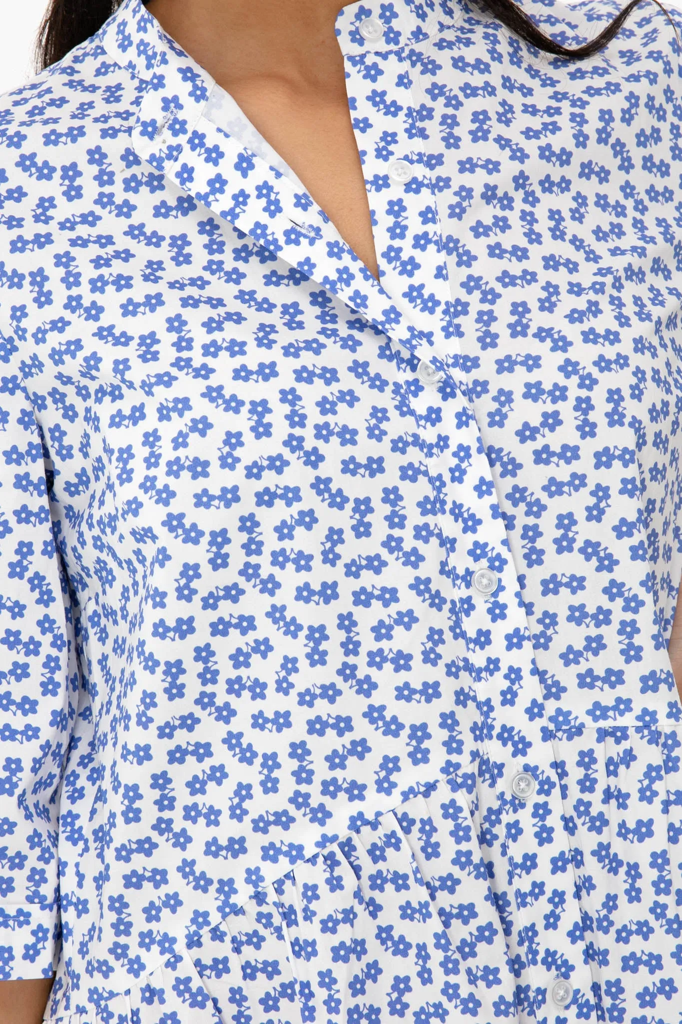 Ditsy Royal Shirt Dress sold by Tuckernuck product image thumbnail 5