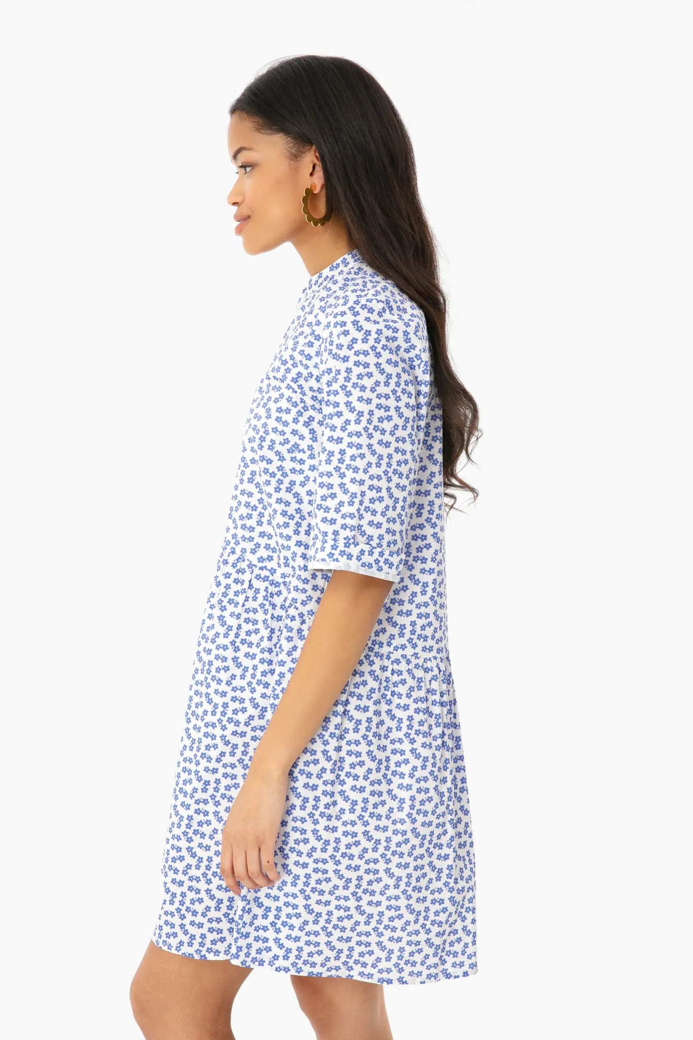 Ditsy Royal Shirt Dress sold by Tuckernuck product image thumbnail 3