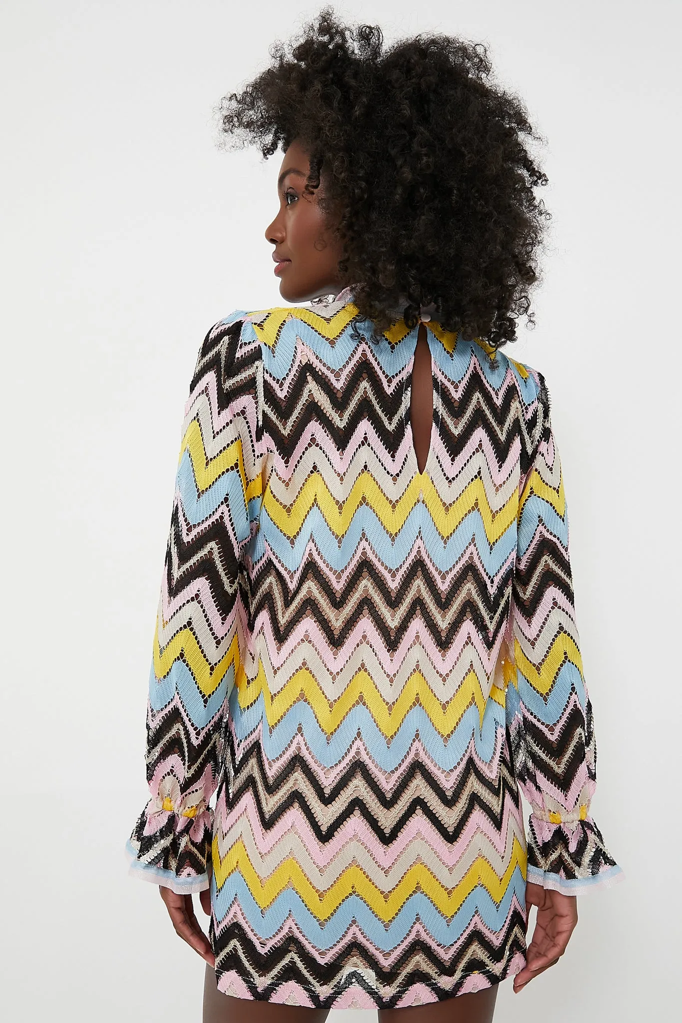 Yellow ZigZag Crochet Multi Dress sold by Tuckernuck product image thumbnail 4