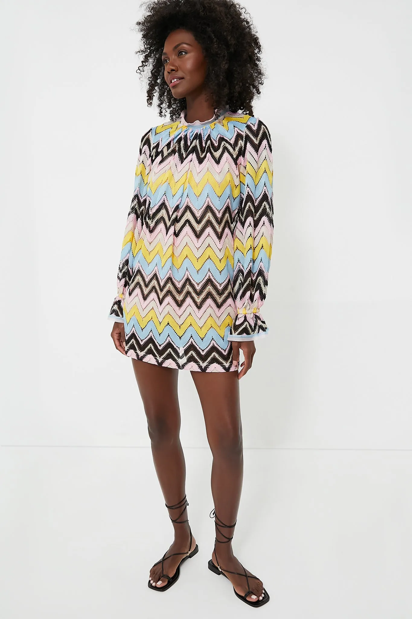 Yellow ZigZag Crochet Multi Dress sold by Tuckernuck product image thumbnail 2