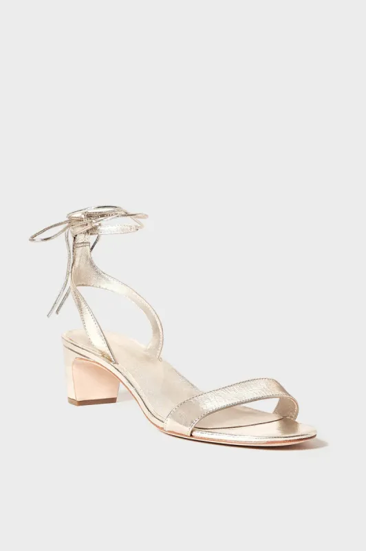 Champagne Jackie Ankle Wrap Sandal sold by Tuckernuck