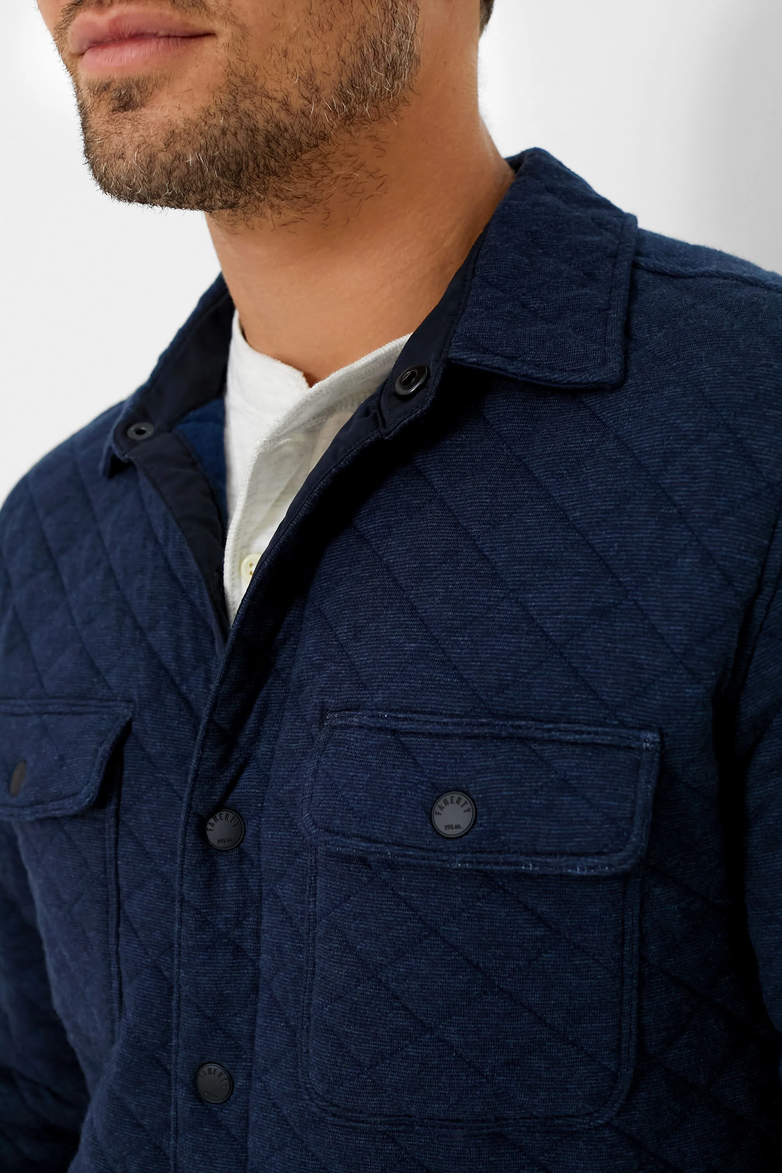 Navy Melange Epic Quilted Fleece CPO sold by Tuckernuck product image thumbnail 5