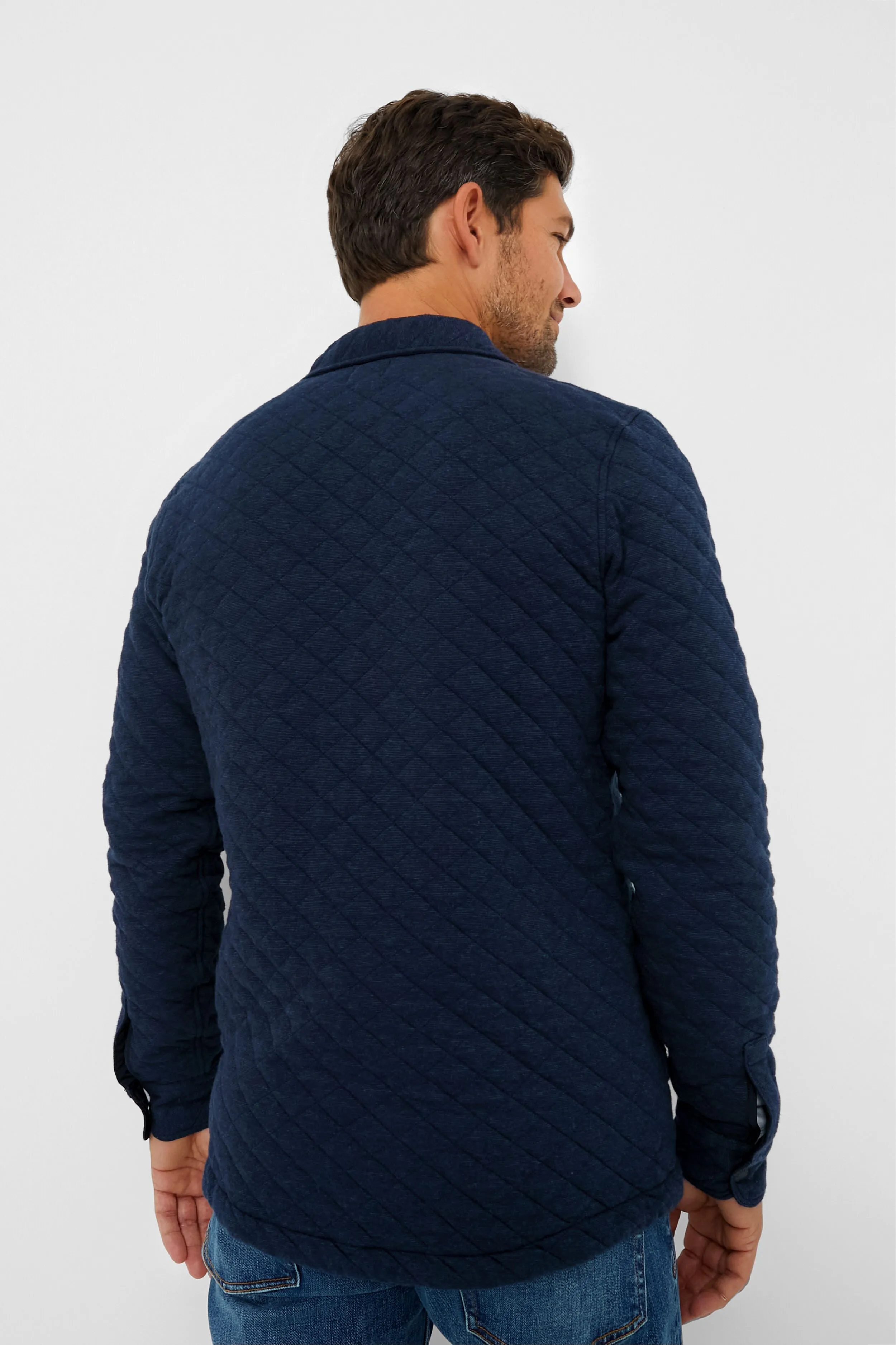 Navy Melange Epic Quilted Fleece CPO sold by Tuckernuck product image thumbnail 4