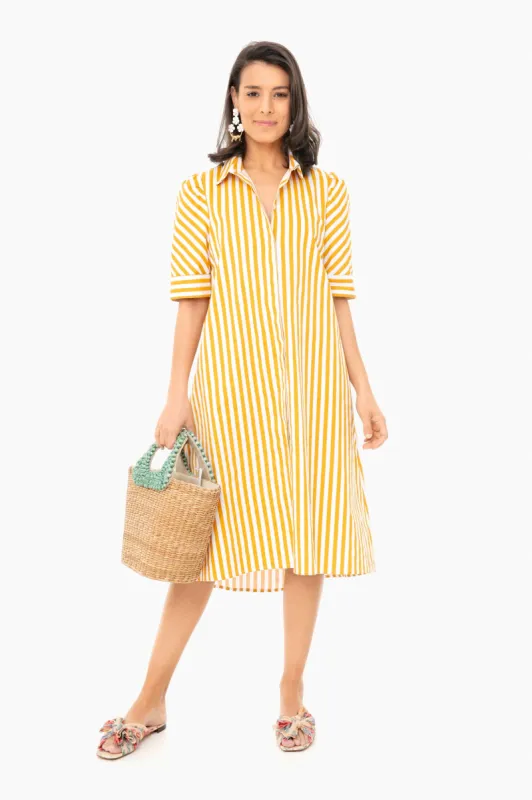 Marigold Stripe Kayla Dress sold by Tuckernuck