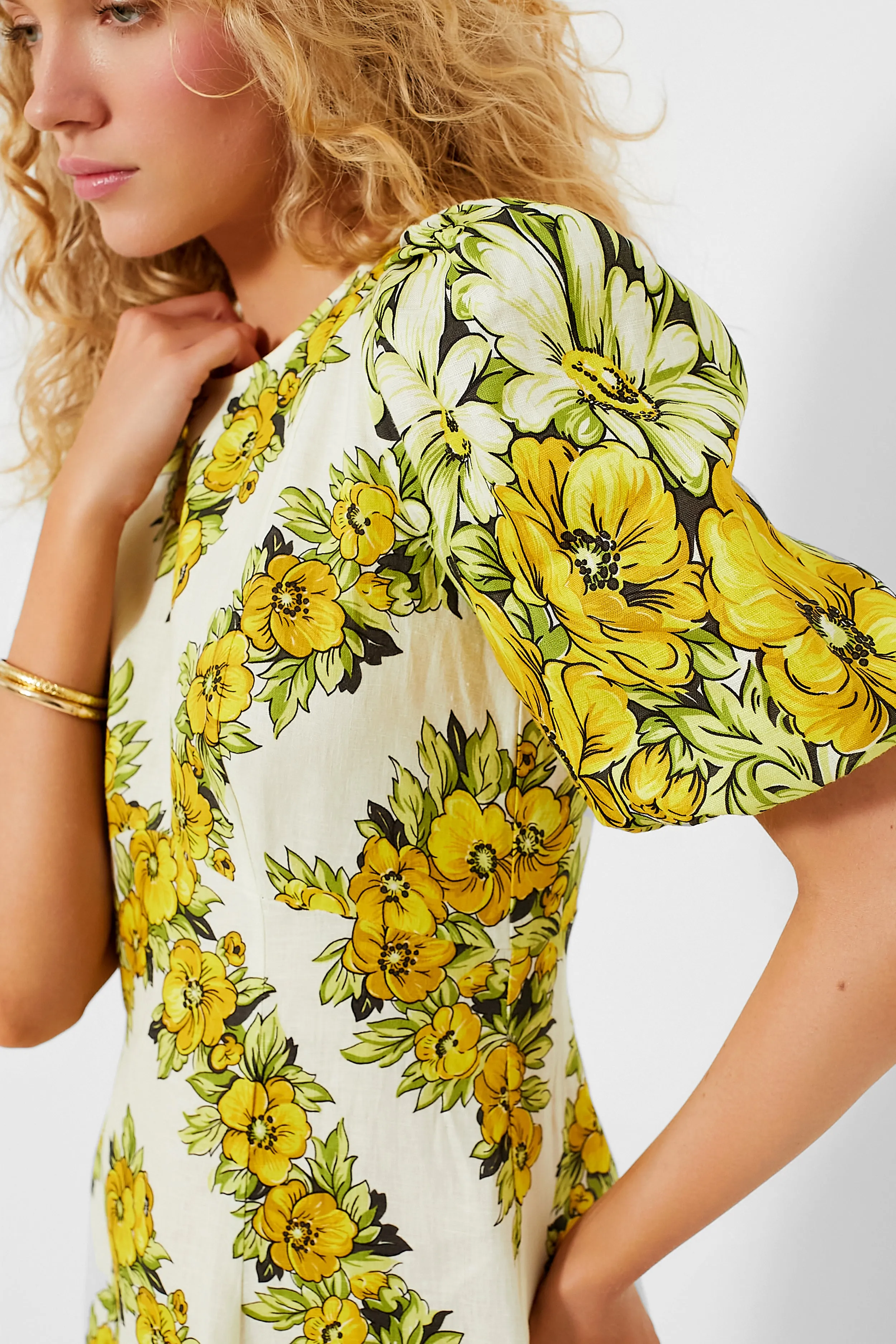 Yellow Gisela Midi Dress sold by Tuckernuck product image thumbnail 5
