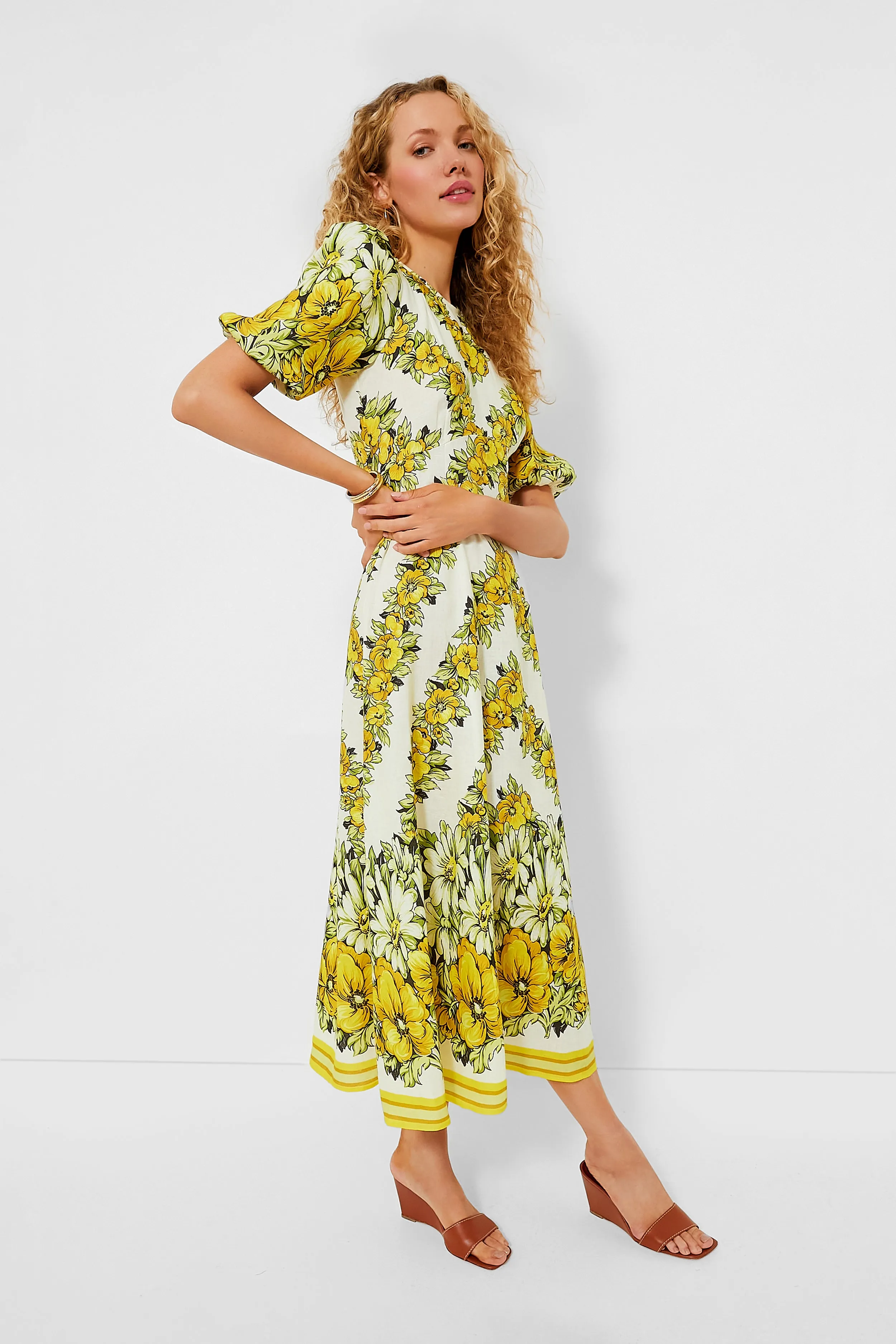 Yellow Gisela Midi Dress sold by Tuckernuck product image thumbnail 3