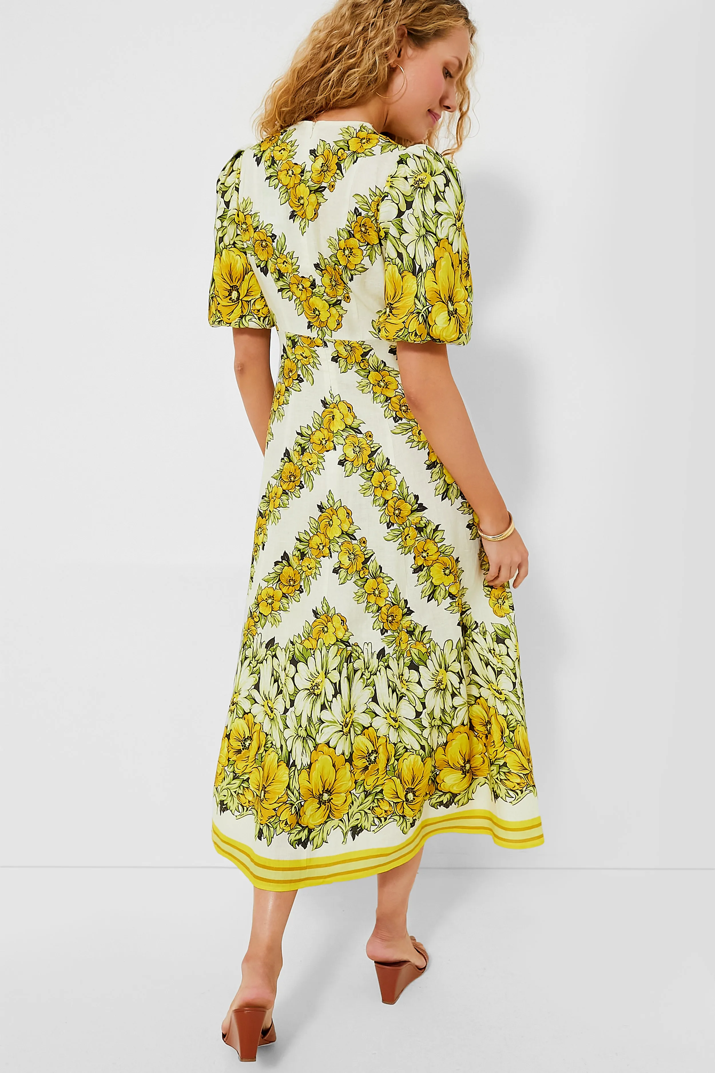 Yellow Gisela Midi Dress sold by Tuckernuck product image thumbnail 4