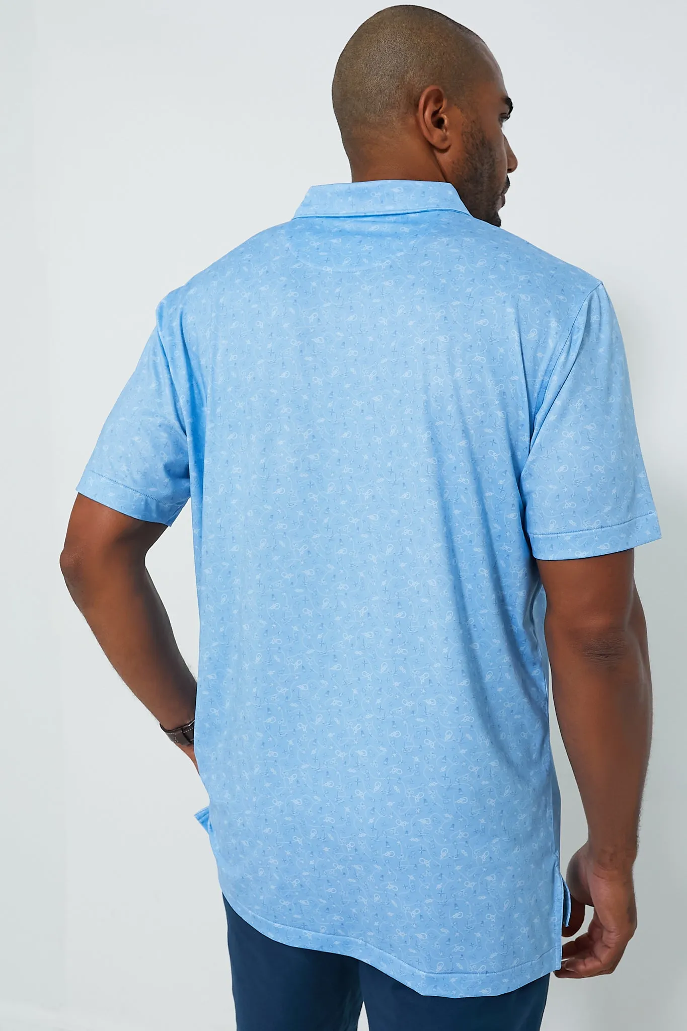 Cottage Blue Show Me The Way Performance Jersey Polo sold by Tuckernuck product image thumbnail 4