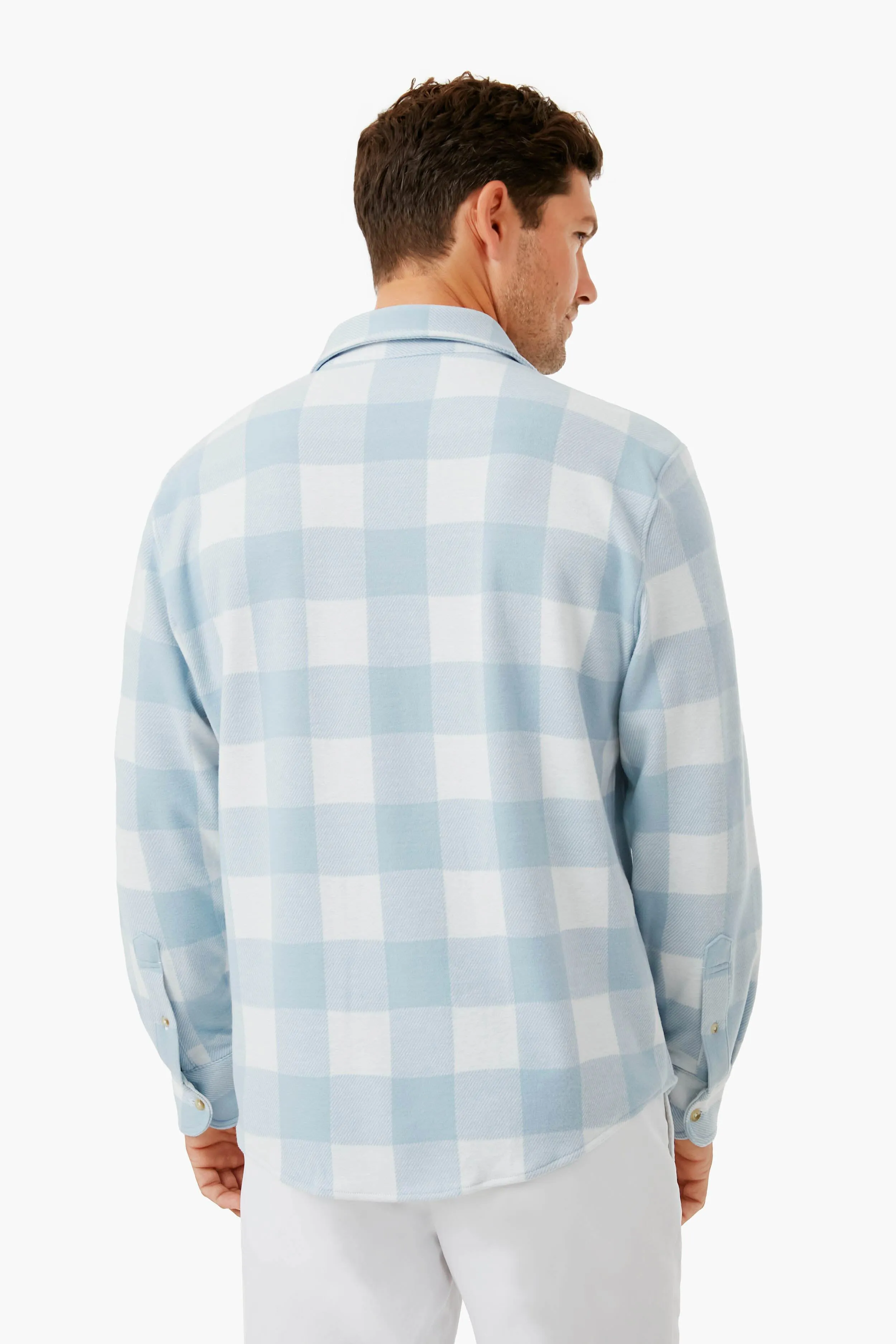 Light Blue Plaid Dunewood Stretch Flannel sold by Tuckernuck product image thumbnail 4