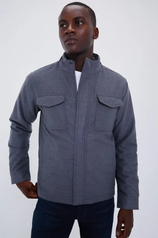 Charcoal Norfolk Wool Bomber sold by Tuckernuck