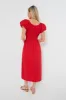 Red Puff Sleeve Flynn Dress sold by Tuckernuck