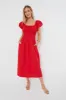 Red Puff Sleeve Flynn Dress sold by Tuckernuck