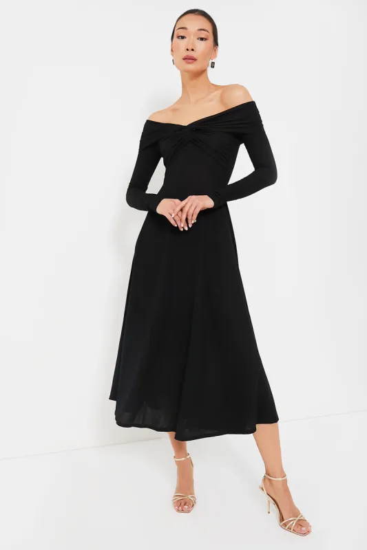 Black Off The Shoulder Maxi Dress sold by Tuckernuck
