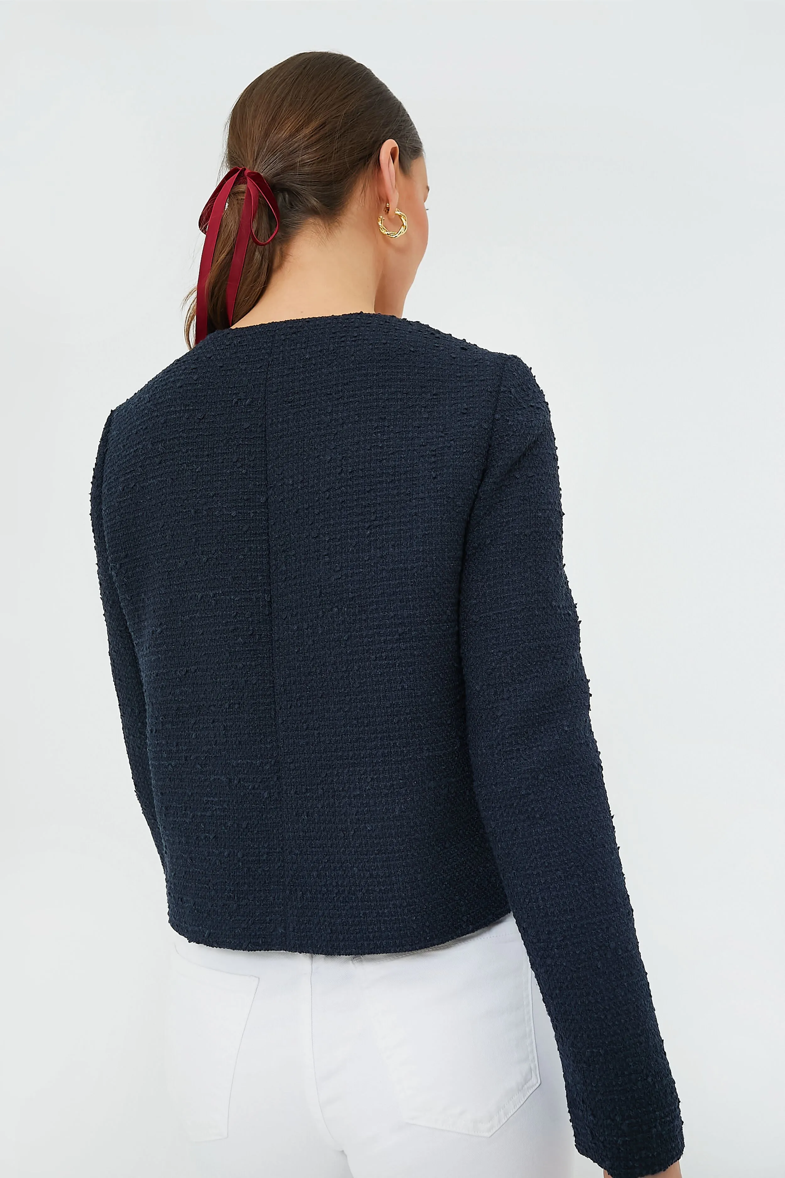 Navy Tweed Marais Jacket sold by Tuckernuck product image thumbnail 4