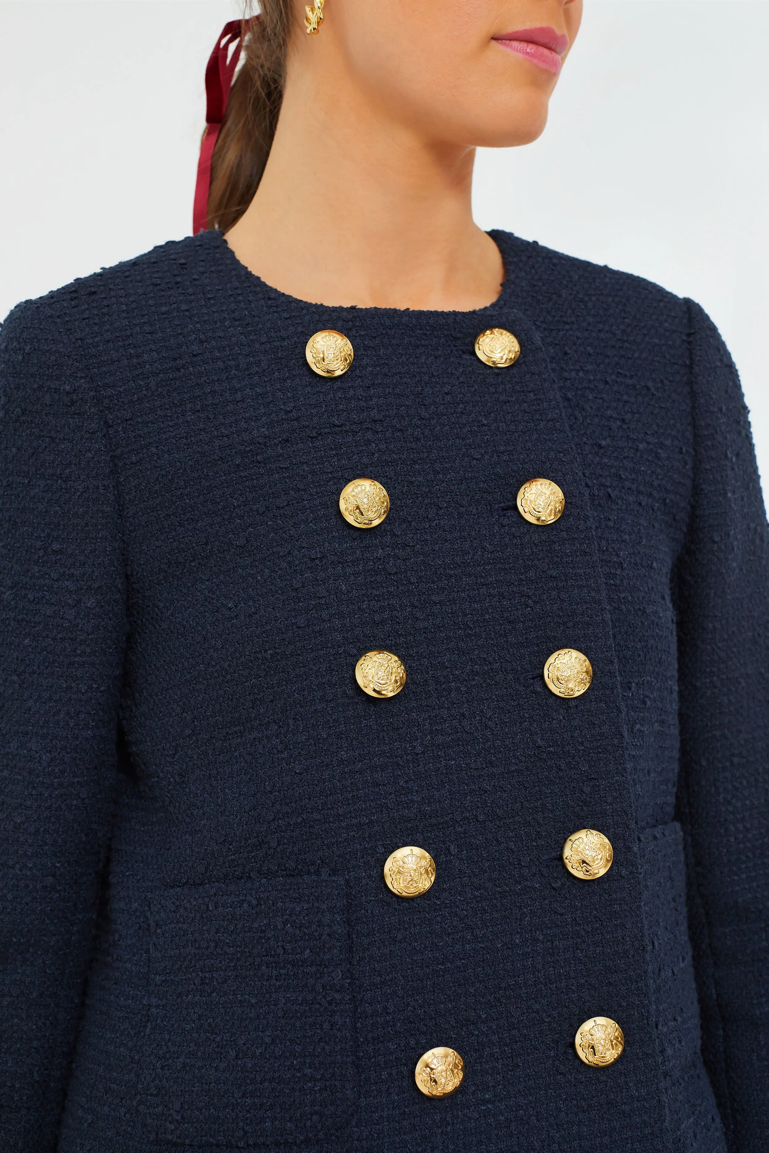 Navy Tweed Marais Jacket sold by Tuckernuck product image thumbnail 5