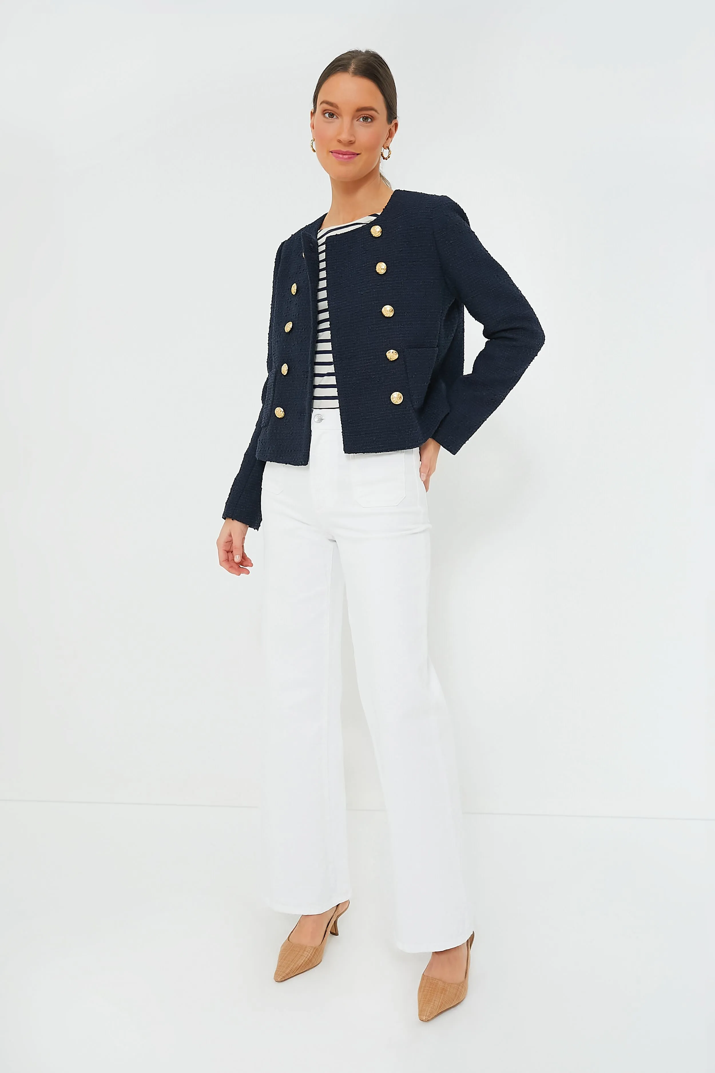 Navy Tweed Marais Jacket sold by Tuckernuck product image thumbnail 2