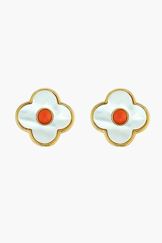 Coral Angelina Stud sold by Tuckernuck