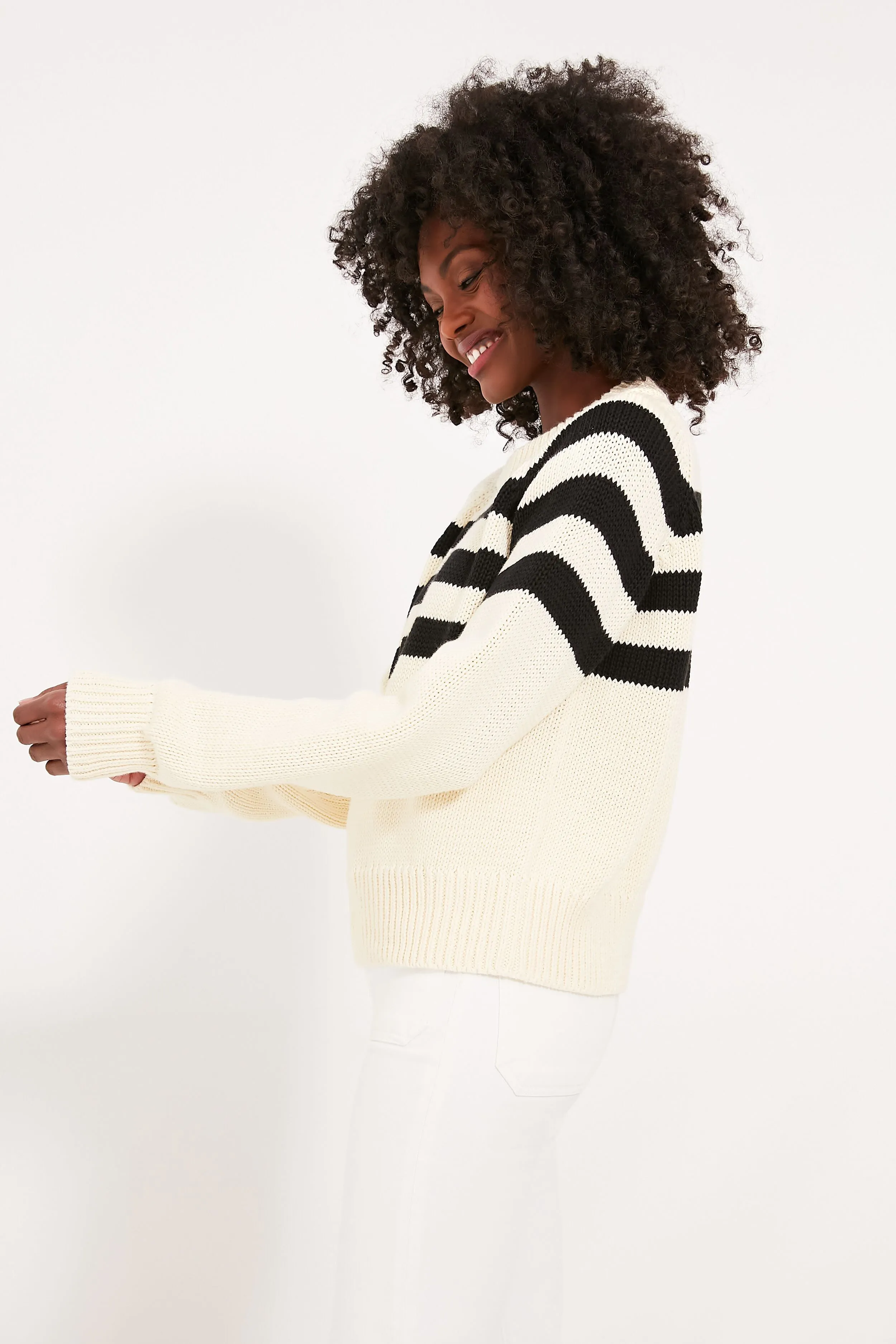 Black and Ivory Davide Pullover sold by Tuckernuck product image thumbnail 3