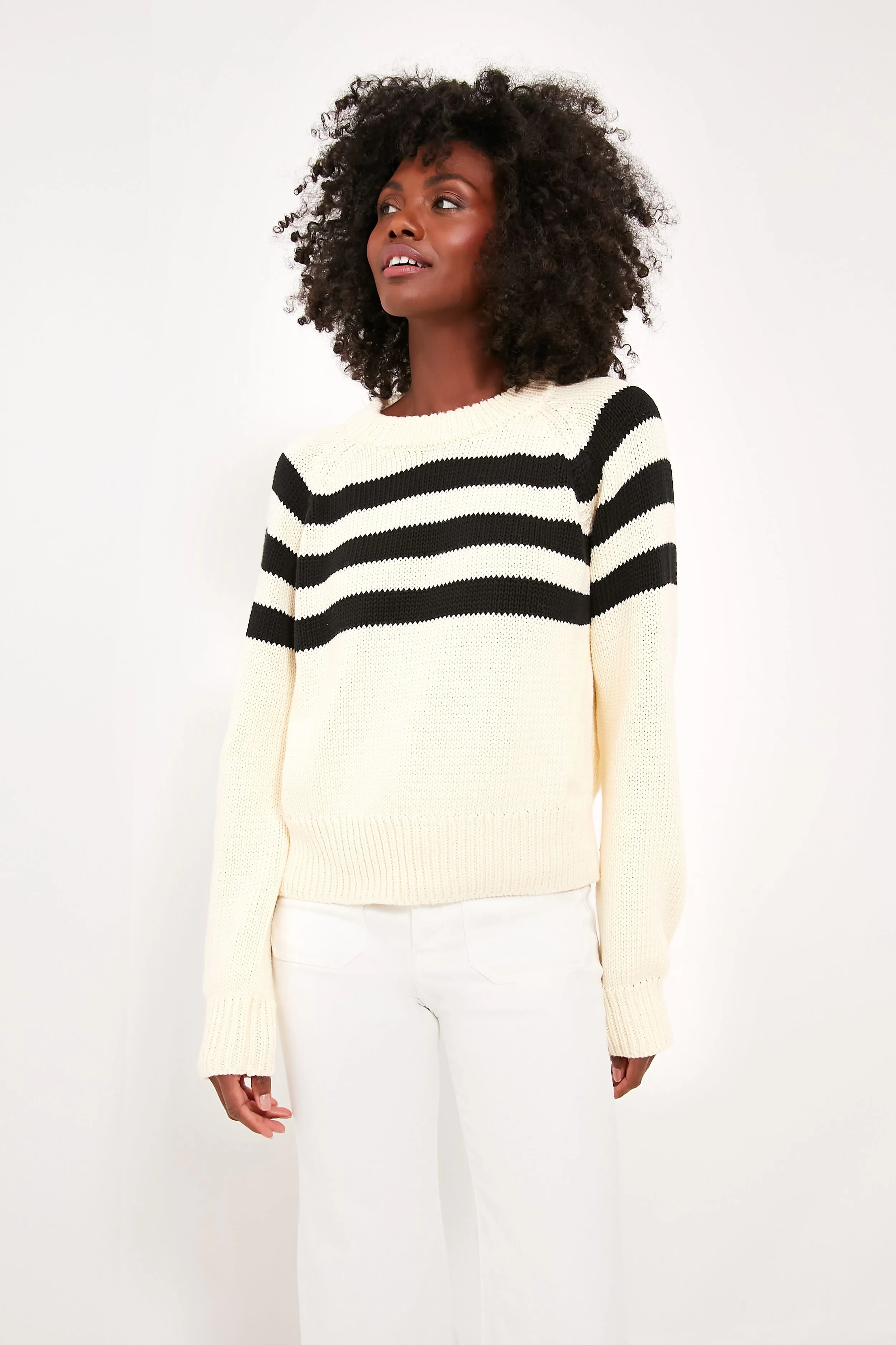 Black and Ivory Davide Pullover sold by Tuckernuck