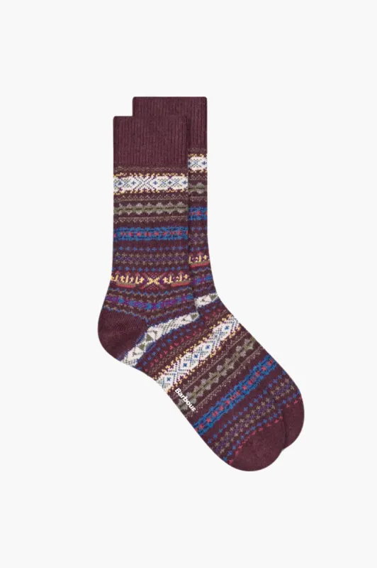 Burgundy Boyd Socks sold by Tuckernuck