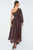 Exclusive Chocolate One Shoulder Maxi Dress sold by Tuckernuck