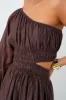Exclusive Chocolate One Shoulder Maxi Dress sold by Tuckernuck