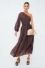 Exclusive Chocolate One Shoulder Maxi Dress sold by Tuckernuck