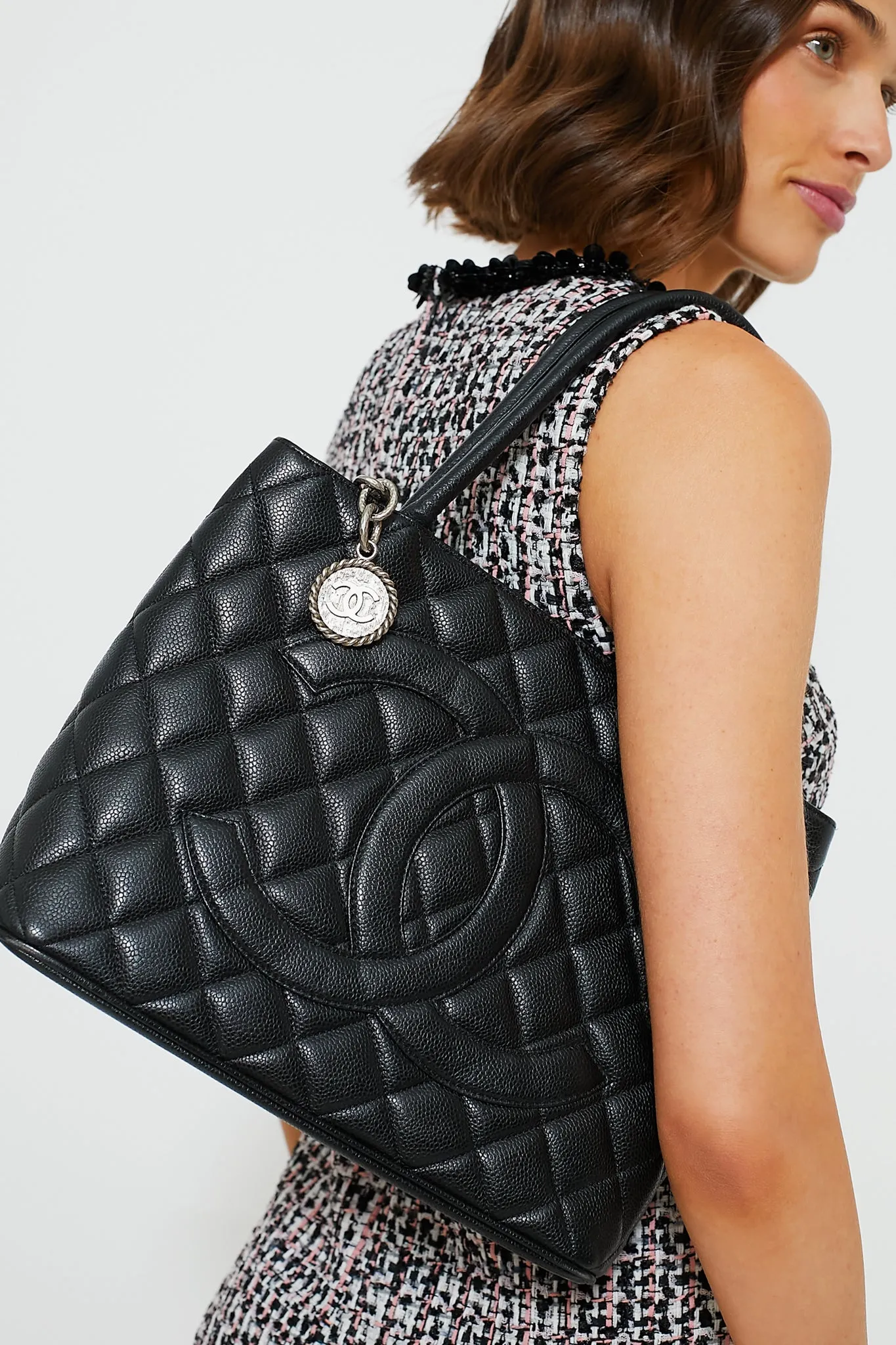 CHANEL Black Caviar Quilted Medallion Tote sold by Tuckernuck product image thumbnail 2