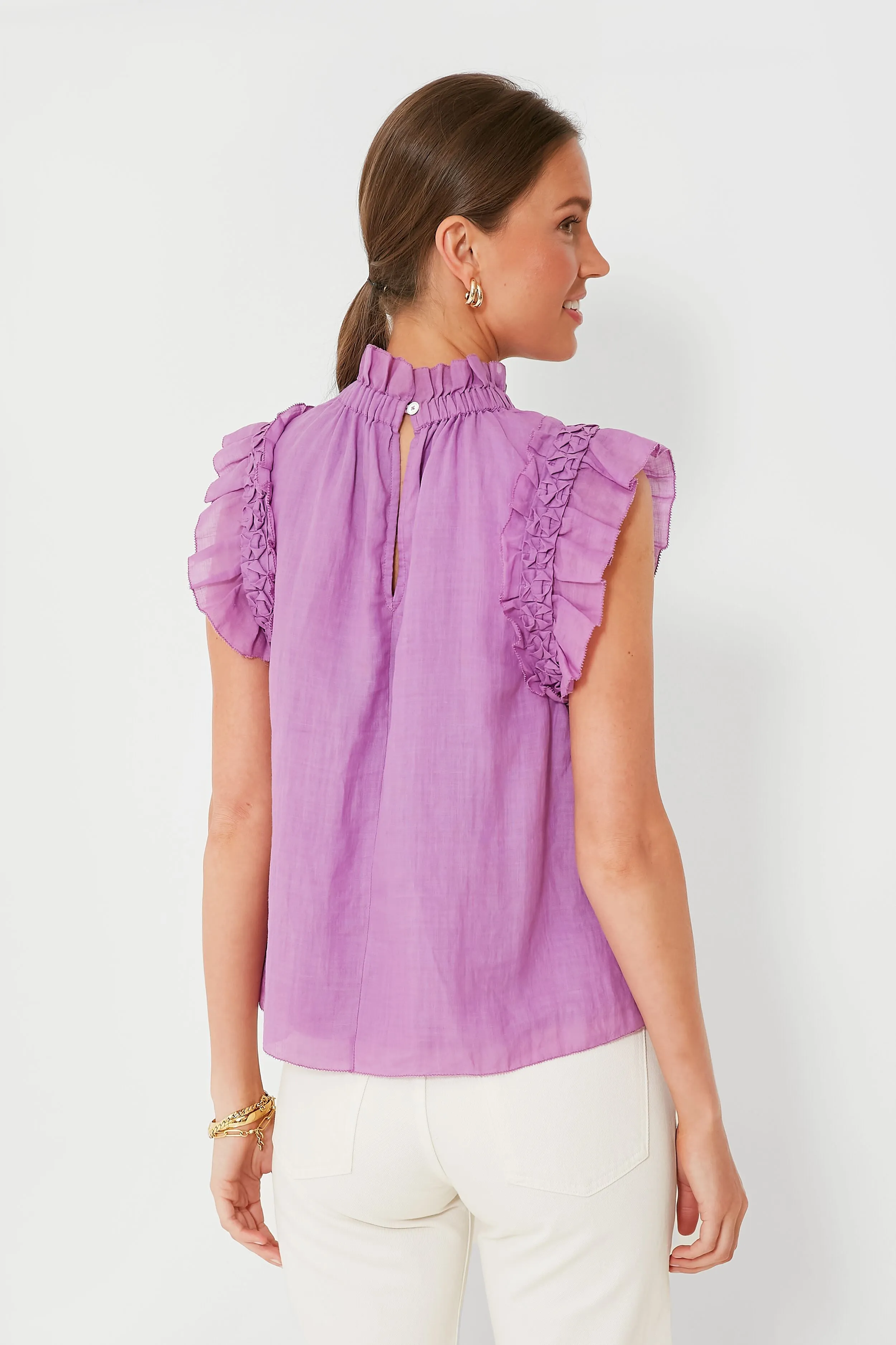 Lavender Micah Solid Ramie Tank Top sold by Tuckernuck product image thumbnail 4