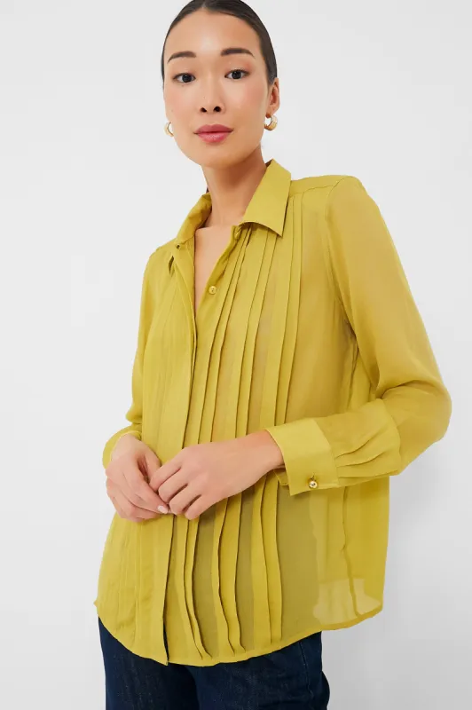Chartreuse Natalia Blouse sold by Tuckernuck