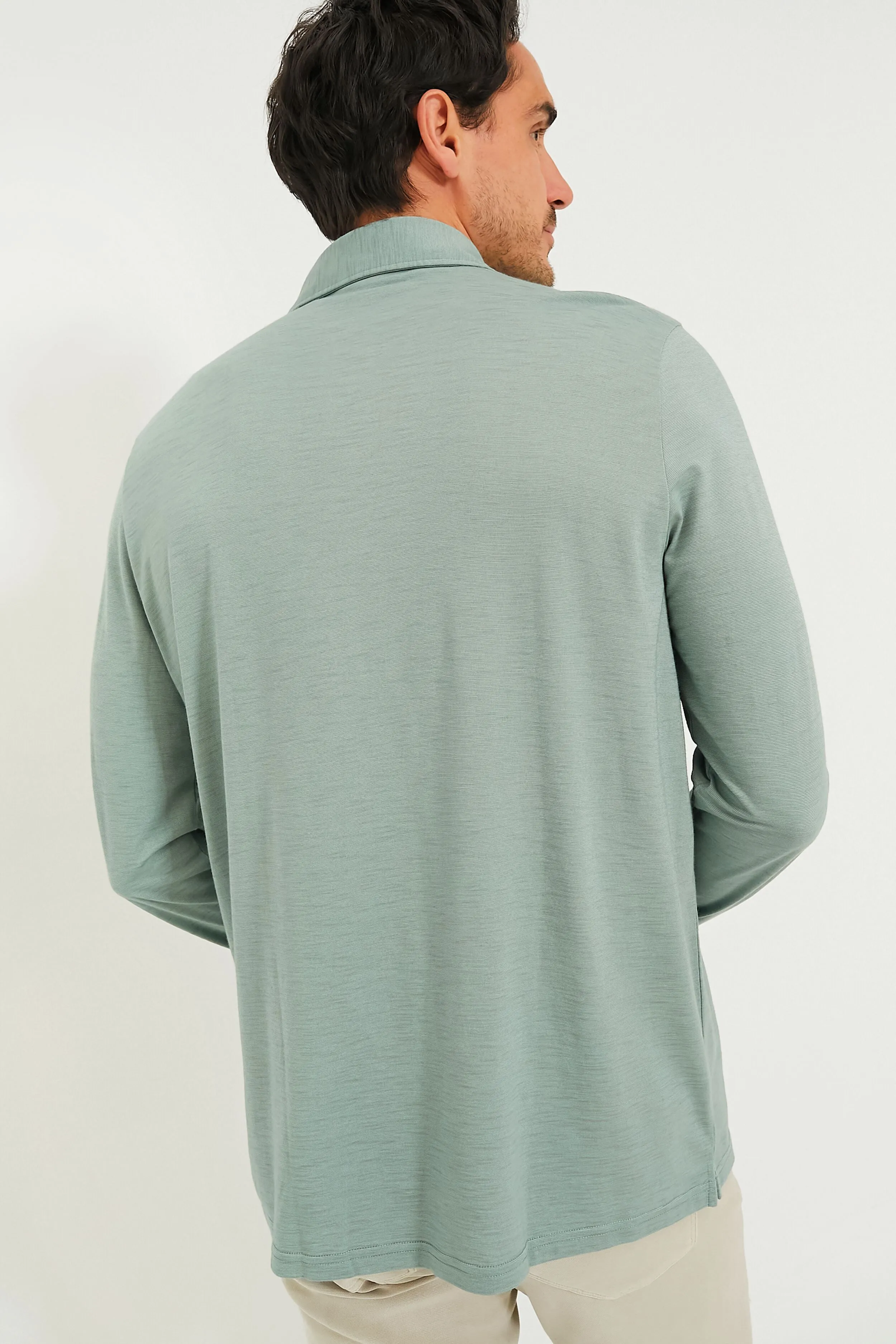 Sage Performance Long Sleeve Range Polo sold by Tuckernuck product image thumbnail 4