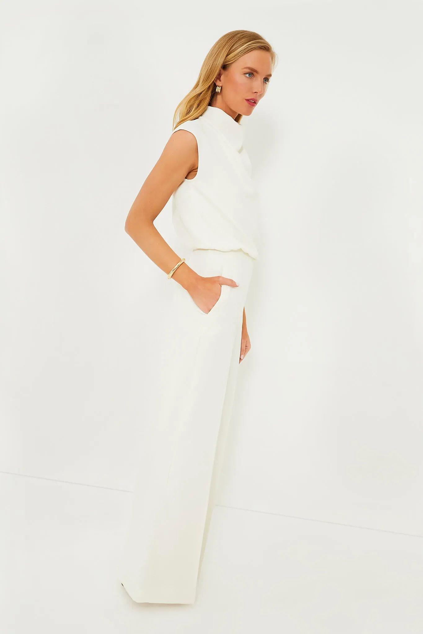 Wool White Lilia Jumpsuit sold by Tuckernuck product image thumbnail 3