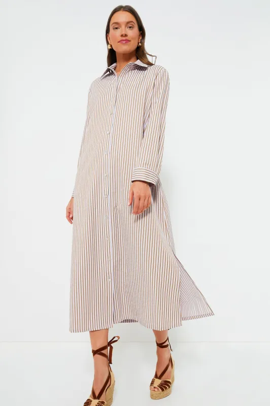 Lilac Stripe Seersucker Griffin Dress made by Tuckernuck
