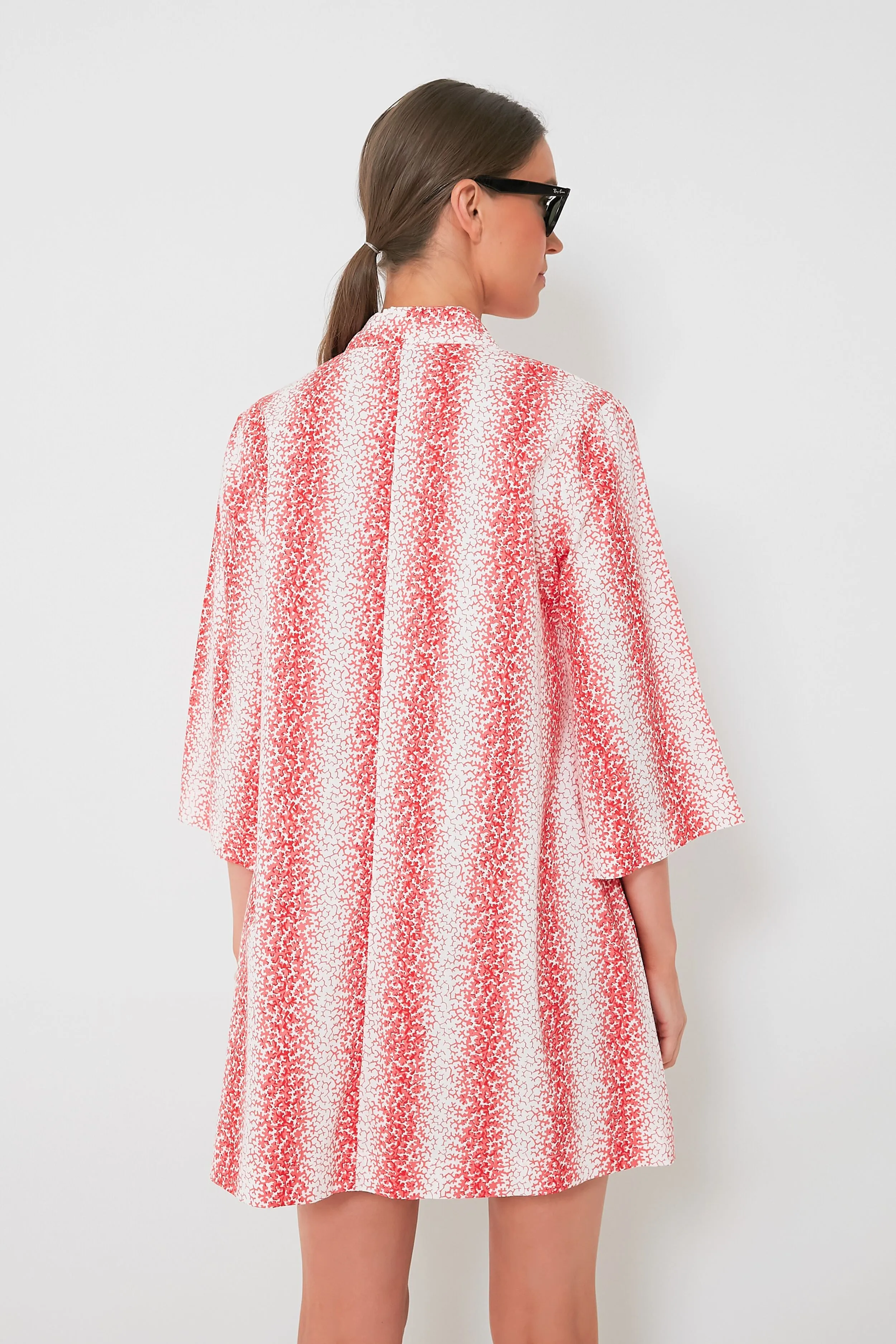 Speckled Coral Poplin Marseille Caftan sold by Tuckernuck product image thumbnail 4