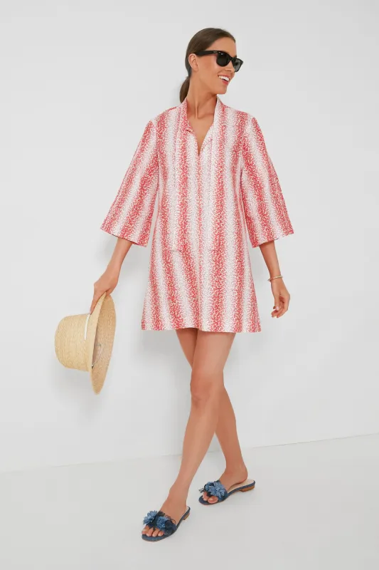 Speckled Coral Poplin Marseille Caftan sold by Tuckernuck