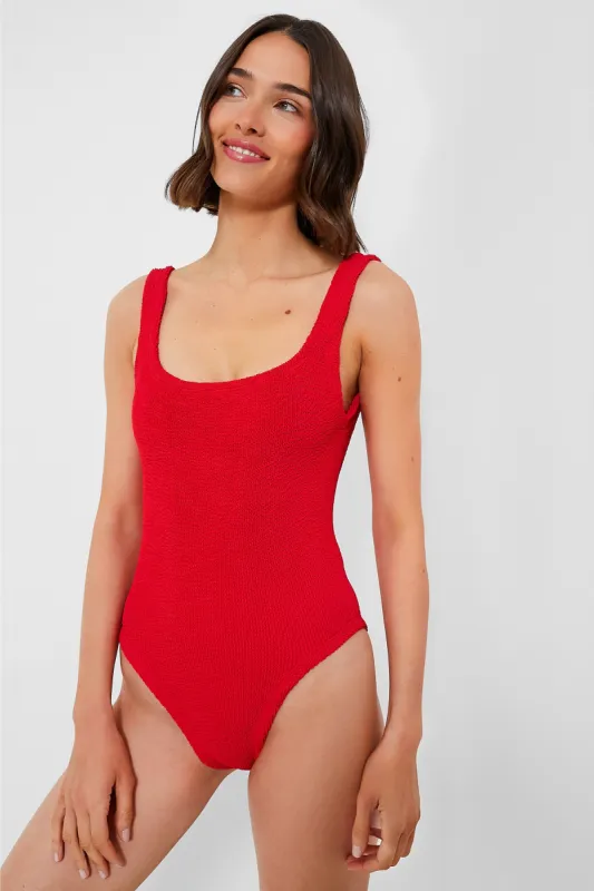 Red Classic Square Neck One Piece sold by Tuckernuck