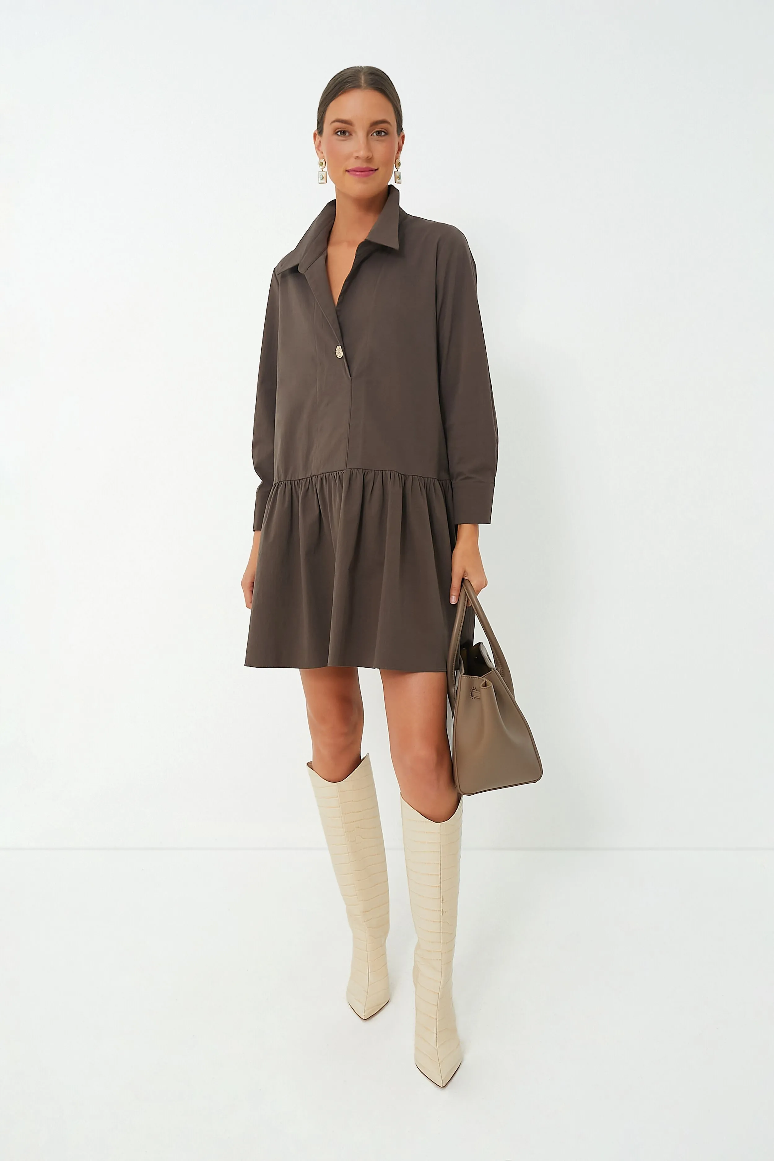 Cocoa Brown Cleia Dress sold by Tuckernuck