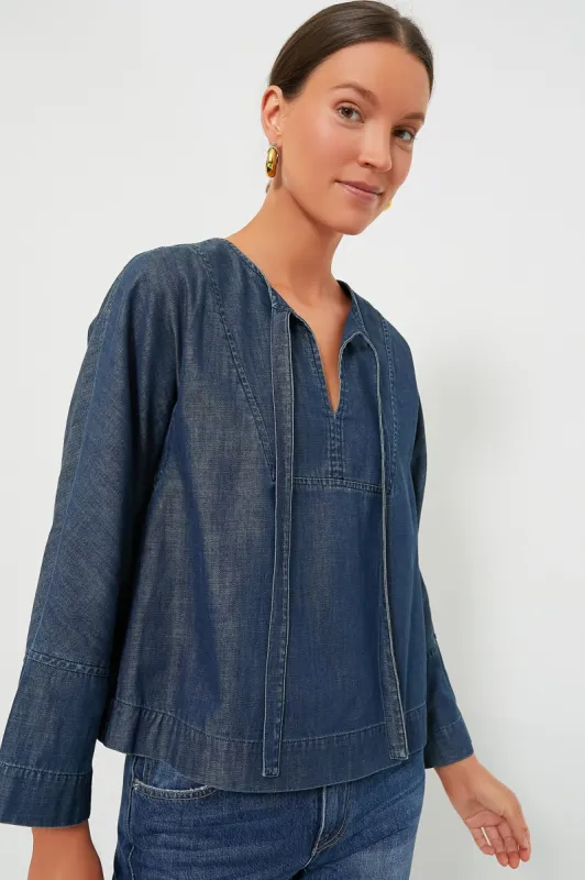Midnight Blue Miele Shirt sold by Tuckernuck