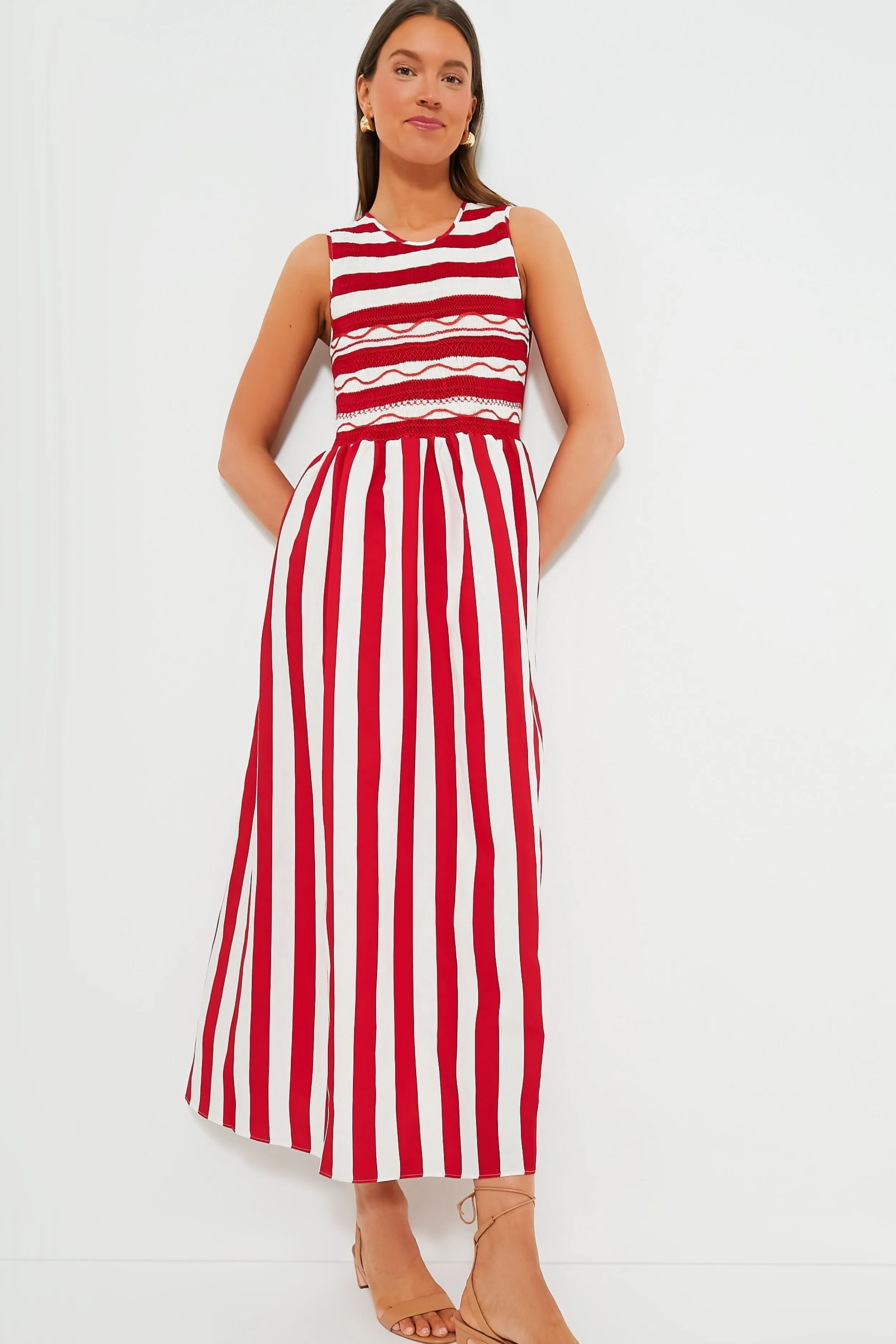 Strawberry Stripes Gioia Dress sold by Tuckernuck