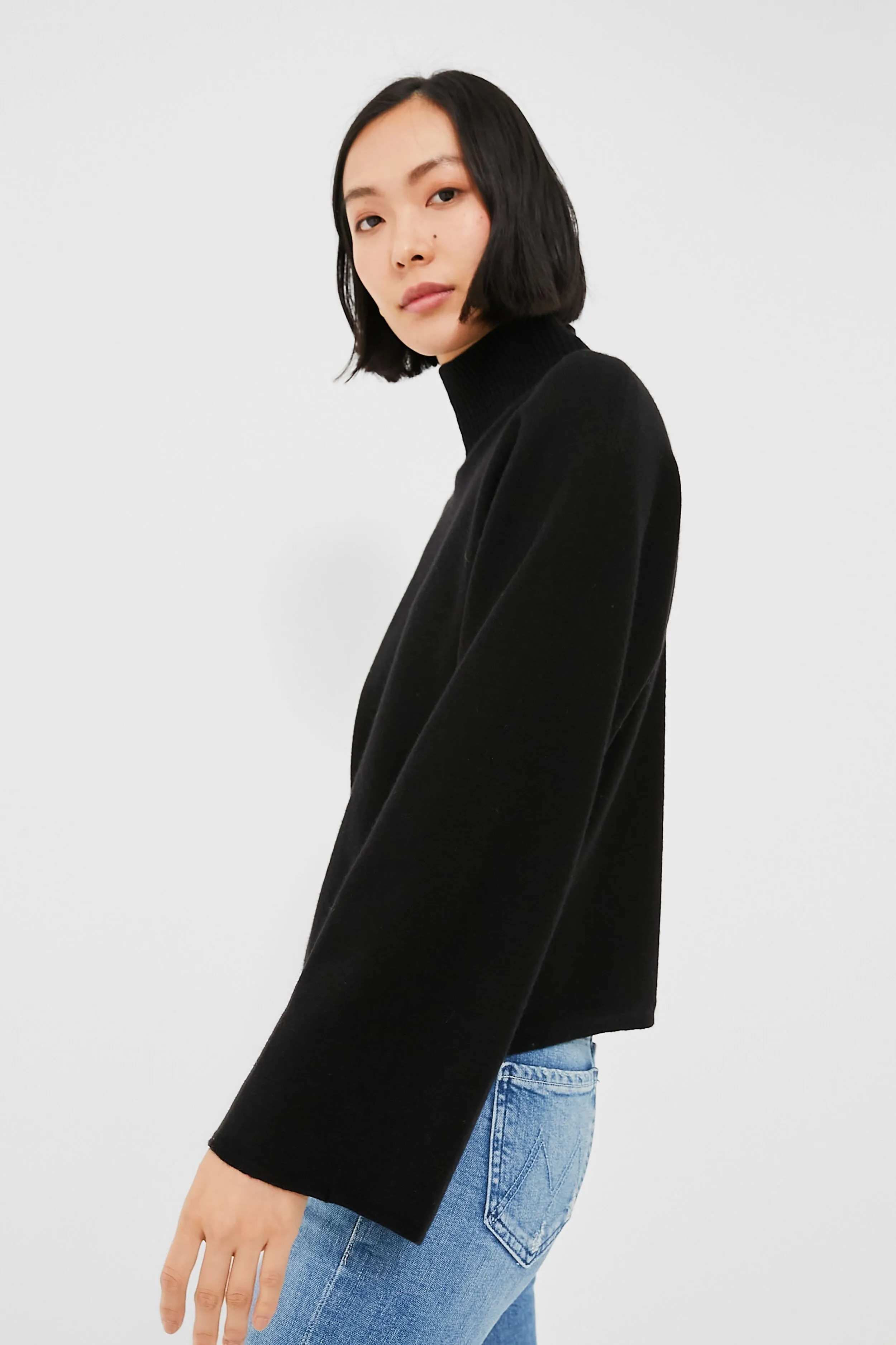 Black Dolman Sleeve Turtleneck sold by Tuckernuck product image thumbnail 3