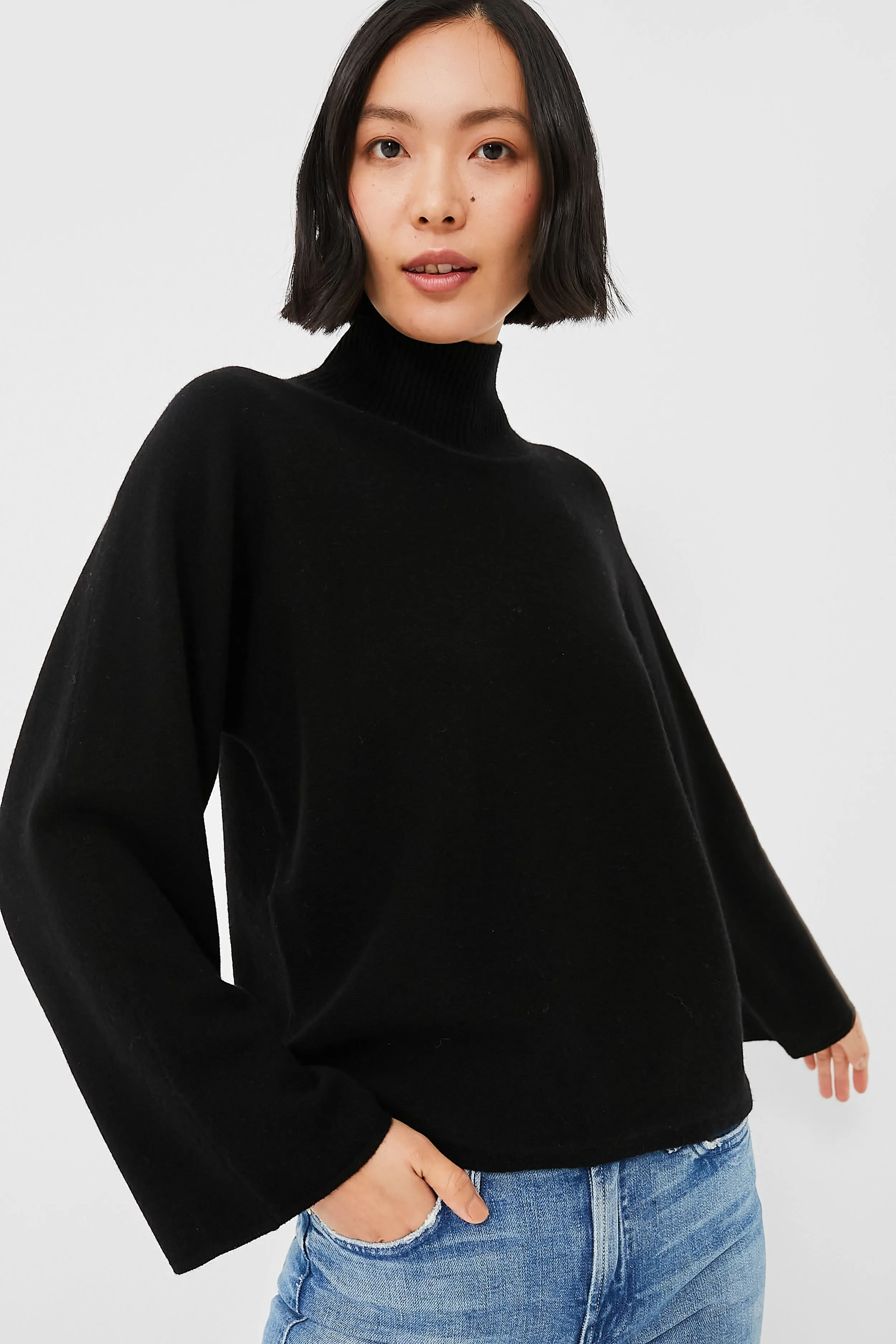 Black Dolman Sleeve Turtleneck sold by Tuckernuck