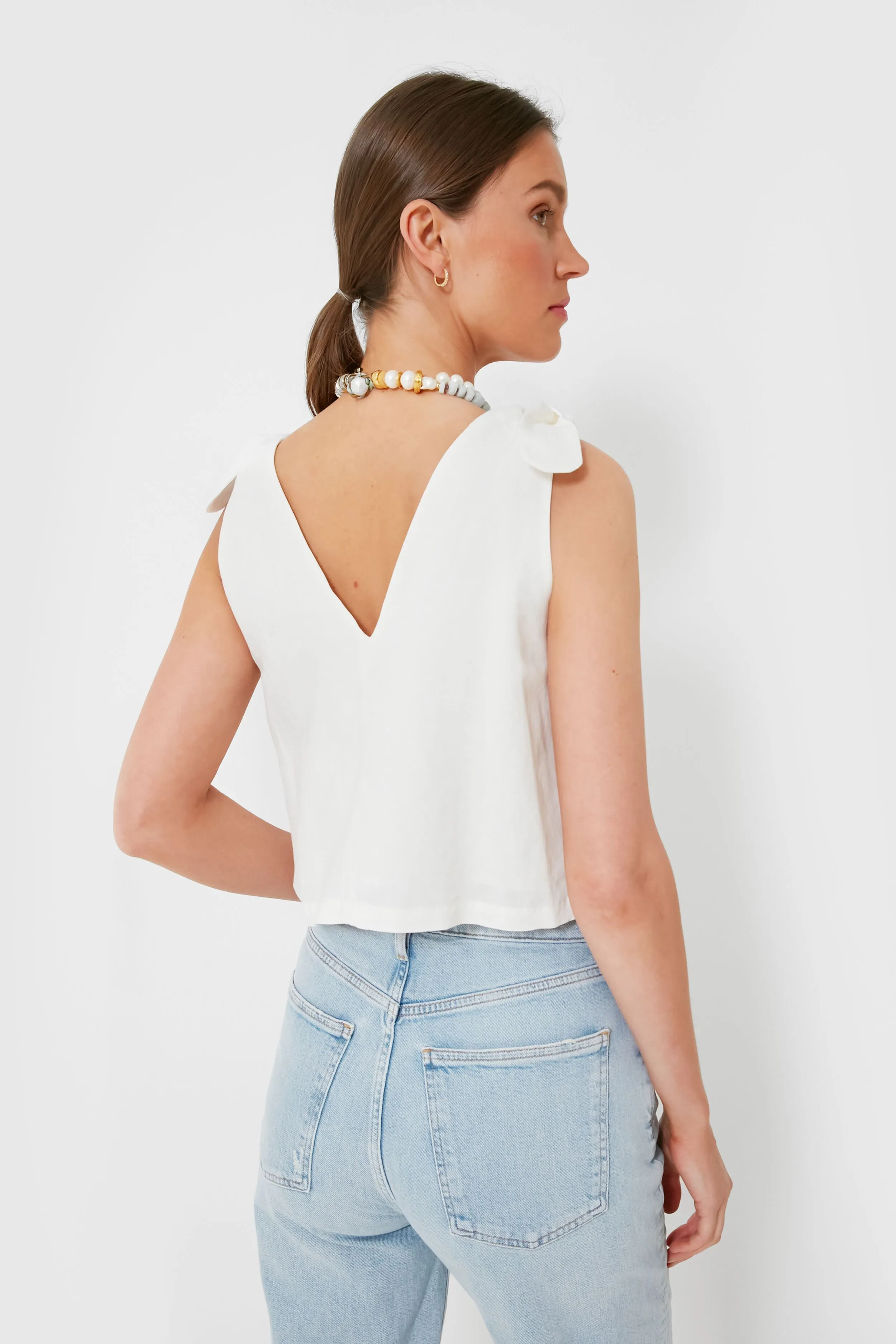 Salt Linen Tie Shoulder Mod Top sold by Tuckernuck product image thumbnail 4
